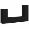 vidaXL TV-Schrankset 4 pcs Schwarz Holzwerkstoff