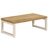 vidaXL Couchtisch 100x50x35 cm Massivholz Mango und Stahl