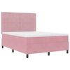 vidaXL LED Boxspringbett mit Matratze Rosa 140 x 190 cm Stoff