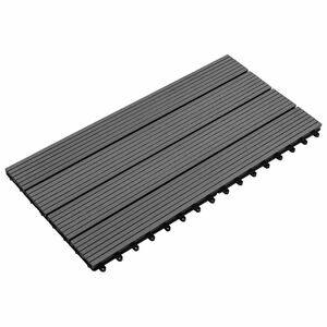 vidaXL Terrassenfliese 6 pcs Grau 60 x 30 cm WPC