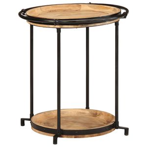 vidaXL Beistelltisch &Oslash;55x60 cm Massivholz Mango