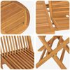 vidaXL Garten Essgruppe 5 pcs Braun Massivholz Teak
