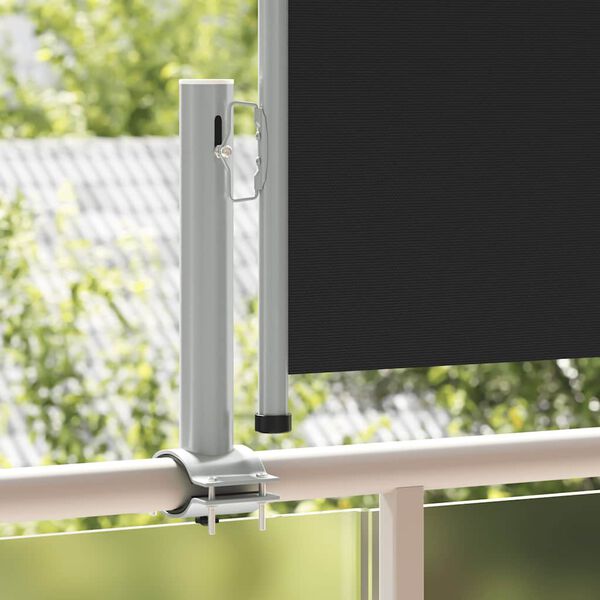 vidaXL Ausziehbare Seitenmarkise 60&times;300 cm Schwarz