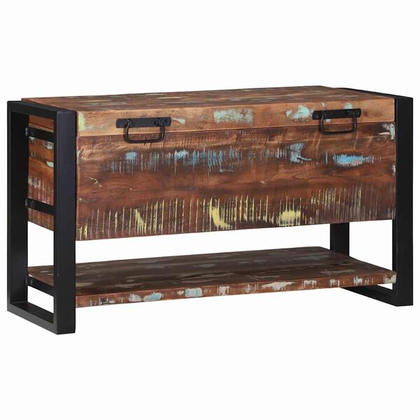 vidaXL Aufbewahrungsbox Mehrfarbig 80 x 35 x 45 cm Massivholz Altholz