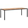 vidaXL Gartentisch Schwarz 250 x 100 x 75 cm Poly-Rattan