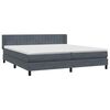 vidaXL Boxspringbett mit Matratze Dunkelgrau 180x220 cm Samt