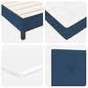 vidaXL Boxspringbett mit Kopfteil Blau 140 x 190 cm Stoff
