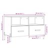 vidaXL TV-Schrank Hochglanz-Weiß 80x36x50 cm Holzwerkstoff