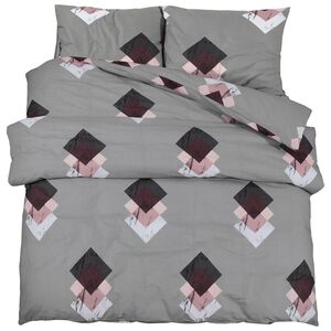 vidaXL Bettw&auml;sche-Set Grau 240x220 cm Baumwolle