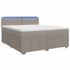vidaXL Boxspringbett mit Matratze Taupe 140 x 190 cm Stoff