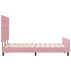 vidaXL Boxspringbett mit Kopfteil Rosa 160 x 200 cm Samt
