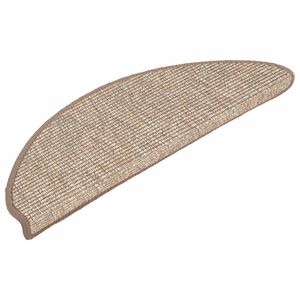 vidaXL Stufenmatten 15 Stk. 56x17x3 cm Hellbraun Halbrund