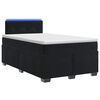 vidaXL Boxspringbett mit Matratze und LED Schwarz 120 x 200 cm Samt