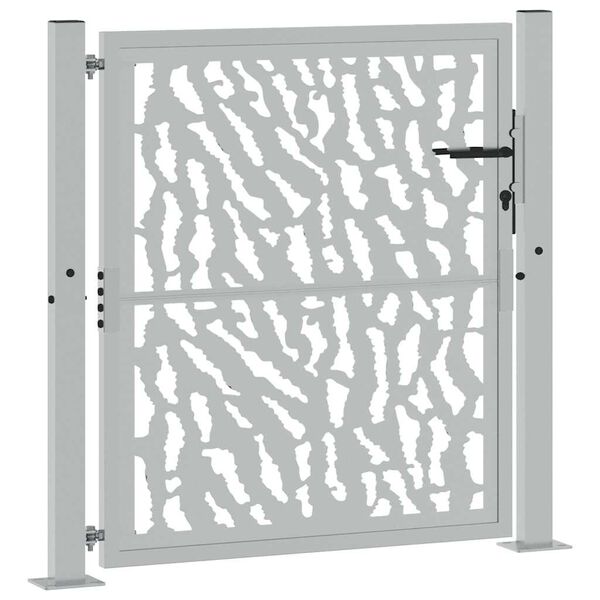vidaXL Gartentor 100x100 cm Verwitterungsstahl Trace-Design