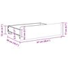 vidaXL Bettschubladen 2 Stk. Creme Holzwerkstoff und Stoff