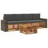 vidaXL Outdoor-Sofagarnitur 5 stk. Natur und Anthrazit