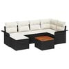 vidaXL Gartensofa-set 7 stk. Schwarz Poly-Rattan