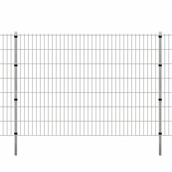 vidaXL Zaunpfosten 10 Stk. Silbern 200 cm Verzinkter Stahl