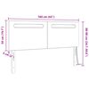 vidaXL LED Kopfteil Grau 160 cm Kunstleder