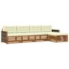 vidaXL Outdoor-Sofagarnitur 5 stk. Natur und Creme