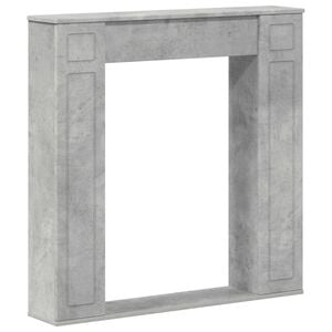 vidaXL Kaminumrandung Betongrau 100 x 20 x 100 cm Holzwerkstoff