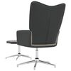 vidaXL Relaxsessel mit Hocker Hellgrau Samt und PVC