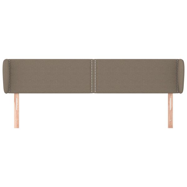 vidaXL Kopfteil mit Ohren Taupe 163x23x78/88 cm Stoff