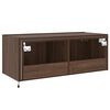 vidaXL TV-Wandschrank mit LED-Leuchten Braun Eichen-Optik 80x35x31 cm