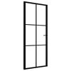 vidaXL Innent&uuml;r ESG Glas und Aluminium 83x201,5 cm Schwarz