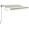 vidaXL Standmarkise Manuell Einziehbar 350x250 cm Creme