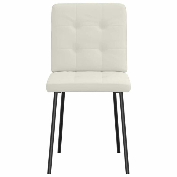 vidaXL Esszimmerst&uuml;hle 4 Stk. Creme Samt