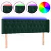 vidaXL LED Kopfteil Dunkelgr&uuml;n 147x16x78/88 cm Samt