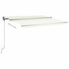 vidaXL Standmarkise Manuell Einziehbar 400x350 cm Creme