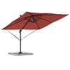 vidaXL Roma Parasol Rot 286 x 284 x 265 cm Aluminium und Polyester