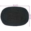 vidaXL Bereichsteppiche Oval Schwarz 122 x 183 cm Jute
