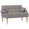 vidaXL Zweisitzer mit Knopfheftung Taupe 120 x 65 x 79 cm Stoff