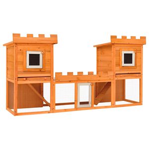 Gro&szlig;er Kaninchenstall Kleintierk&auml;fig Doppelhaus