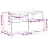 vidaXL TV-Wandschrank Grau Sonoma 60x30x30 cm Holzwerkstoff