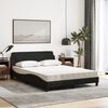 vidaXL Bett mit Matratze "Dover" Schwarz 140x200 cm Stoff