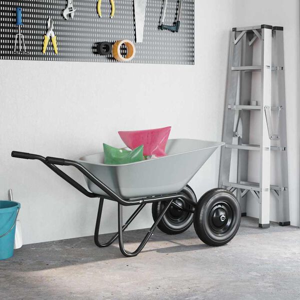 vidaXL Ersatzschaufel f&uuml;r Schubkarre Silber 88 x 60 x 32 cm Stahl