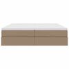 vidaXL Aufbewahrungsbett mit Matratze Cappuccino 180 x 200 cm