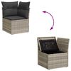 vidaXL Garten-Sofa-Set 8 pcs Hellgrau Poly Rattan