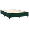 vidaXL Boxspringbett mit Matratze & LED Dunkelgr&uuml;n 140x190 cm Samt