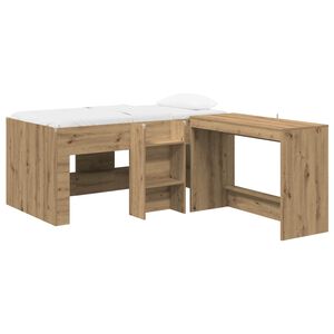 vidaXL Hochbett mit Schreibtisch f&uuml;r Kinder 2 Stk. Artisan-Eiche