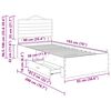 vidaXL Bettrahmen mit Kopfteil Graues Sonoma 90 x 190 cm Holzwerkstoff