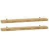 vidaXL Wandregale 2 Stk. 90x15x4 cm Massivholz Teak