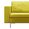 vidaXL 5-tlg. Sofagarnitur Stoff Gelb