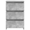 vidaXL Nachttische 2 Stk. Betongrau 40x35x62,5 cm Holzwerkstoff