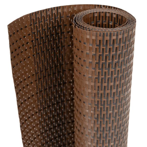 vidaXL Balkon-Sichtschutz Braun und Schwarz 1000x80 cm Poly Rattan