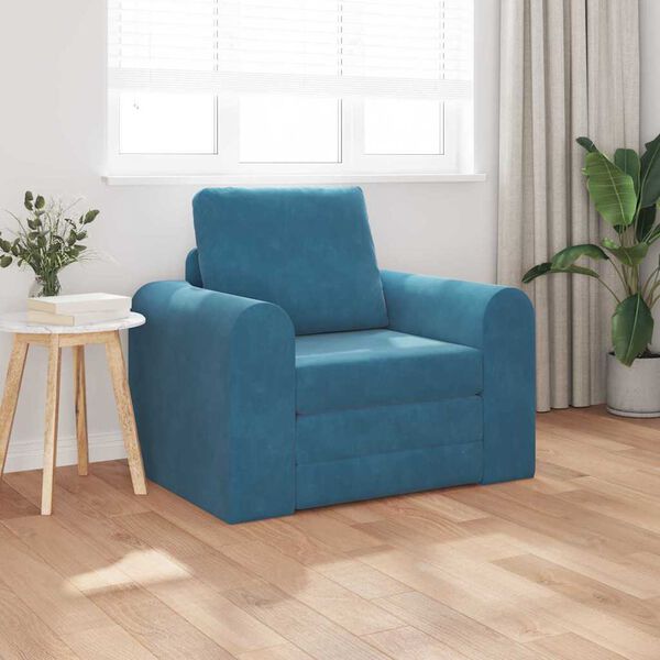 vidaXL Schlafsofa Blau 98 x 71 x 83 cm Samt